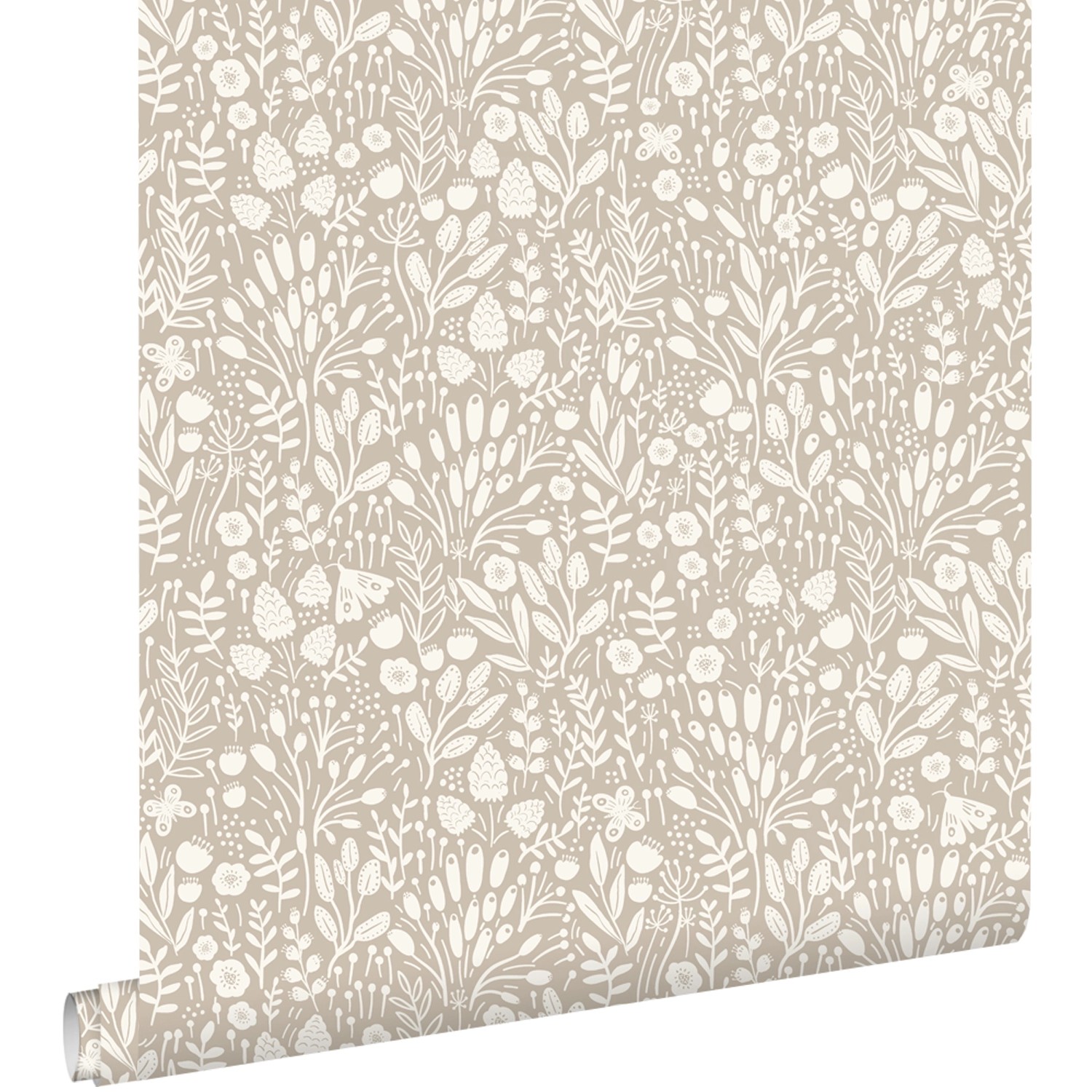 ESTAhome Tapete Blumen Hellbeige 50 x 900 cm günstig online kaufen