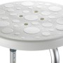 Wenko Duschhocker Secura, weiß, höhenverstellbar, mit runder Sitzfläche und Aluminiumbeinen.