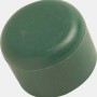 Grüne Pfostenkappe Ø 60 mm aus PVC für Metallpfosten im Zaunbau.