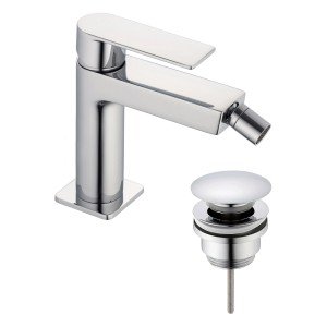 pianura Bidetarmatur Giulia 5L mit Ablaufventil in Chrom für moderne Badezimmer.