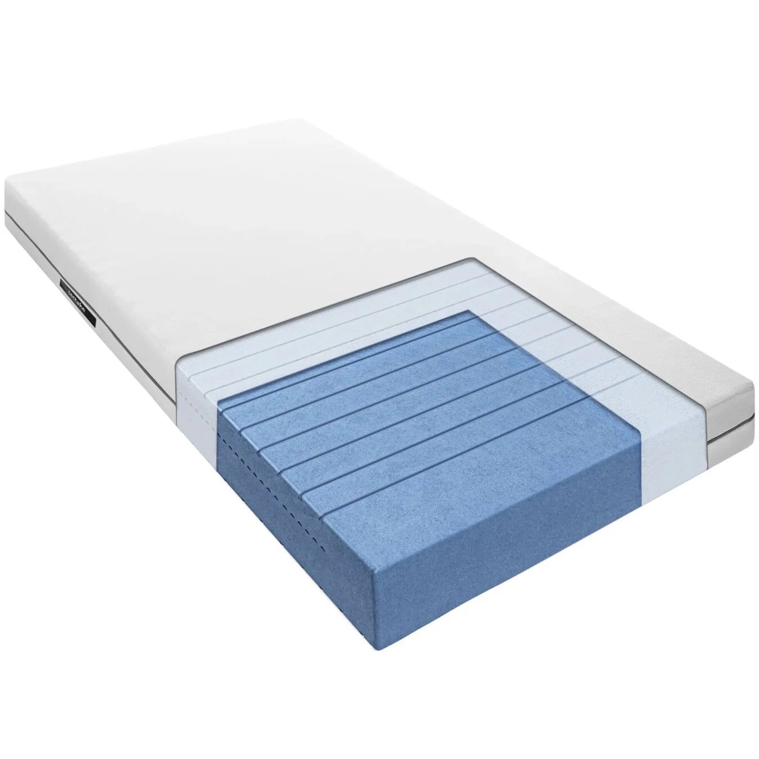 Tectake Matratze Sky Verschiedene Größen Komfortschaum Mit 2 Härtegraden  H2   H3   200 x 90 x 18 cm Weiß