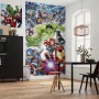 Bunte Marvel Avengers Vlies Fototapete von Komar im Kinderzimmer.