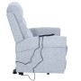 Berlinlodge Massage-Fernsehsessel HxBxT 144x83x83 cm Sitzhöhe 50 cm Liegefunktion Aufstehhilfe Heizfunktion Stoff/Textil Hellgrau Massagesessel Sessel_5