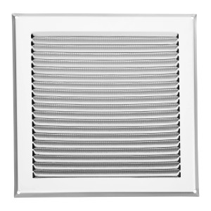 SOTECH Aluminium-Lüftungsgitter 250 x 250 mm Edelstahloptik Aufschraubbar mit Insektenschutz