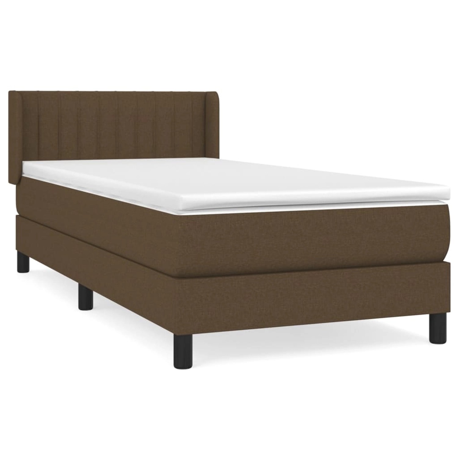 vidaXL Boxspringbett mit Matratze Dunkelbraun 90x190 cm Stoff 3129836 günstig online kaufen