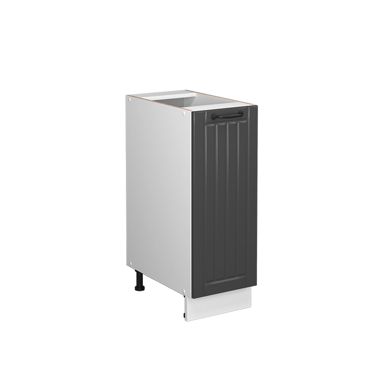 Vicco Apothekerschrank Fame-Line Weiß/Dunkelgrau 30 cm ohne Arbeitsplatte günstig online kaufen