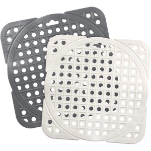 Fackelmann Spülbeckenmatte, eckig, 30x30 cm, in Grau und Weiß, Küchenhelfer.