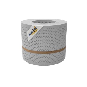 zaunzu Sichtschutz PP Premium gelocht, 26m Rolle in Lichtgrau für Zaunbau.