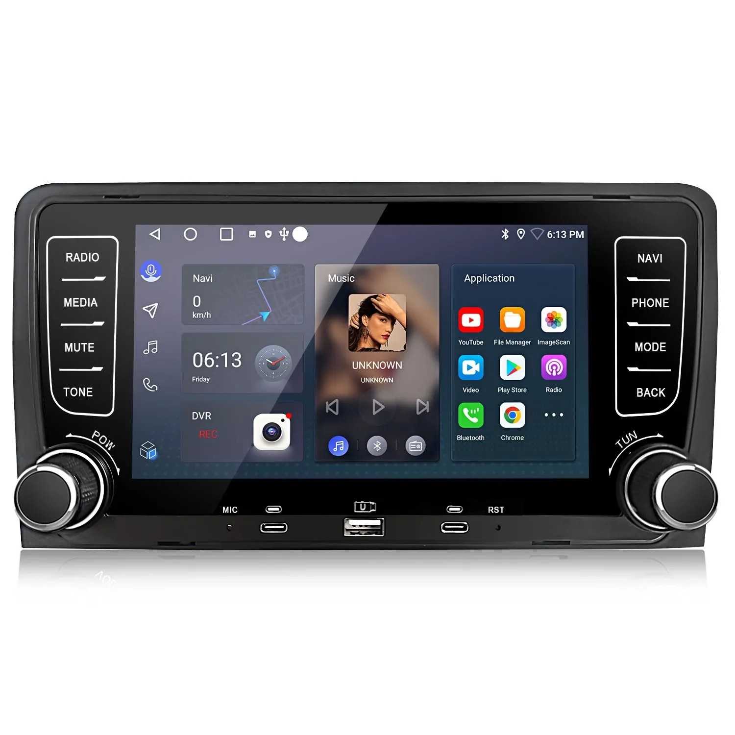 Junsun 7 Zoll Autoradio Für AUDI A3 Inklusive USB Stick Und Ladeanschluss