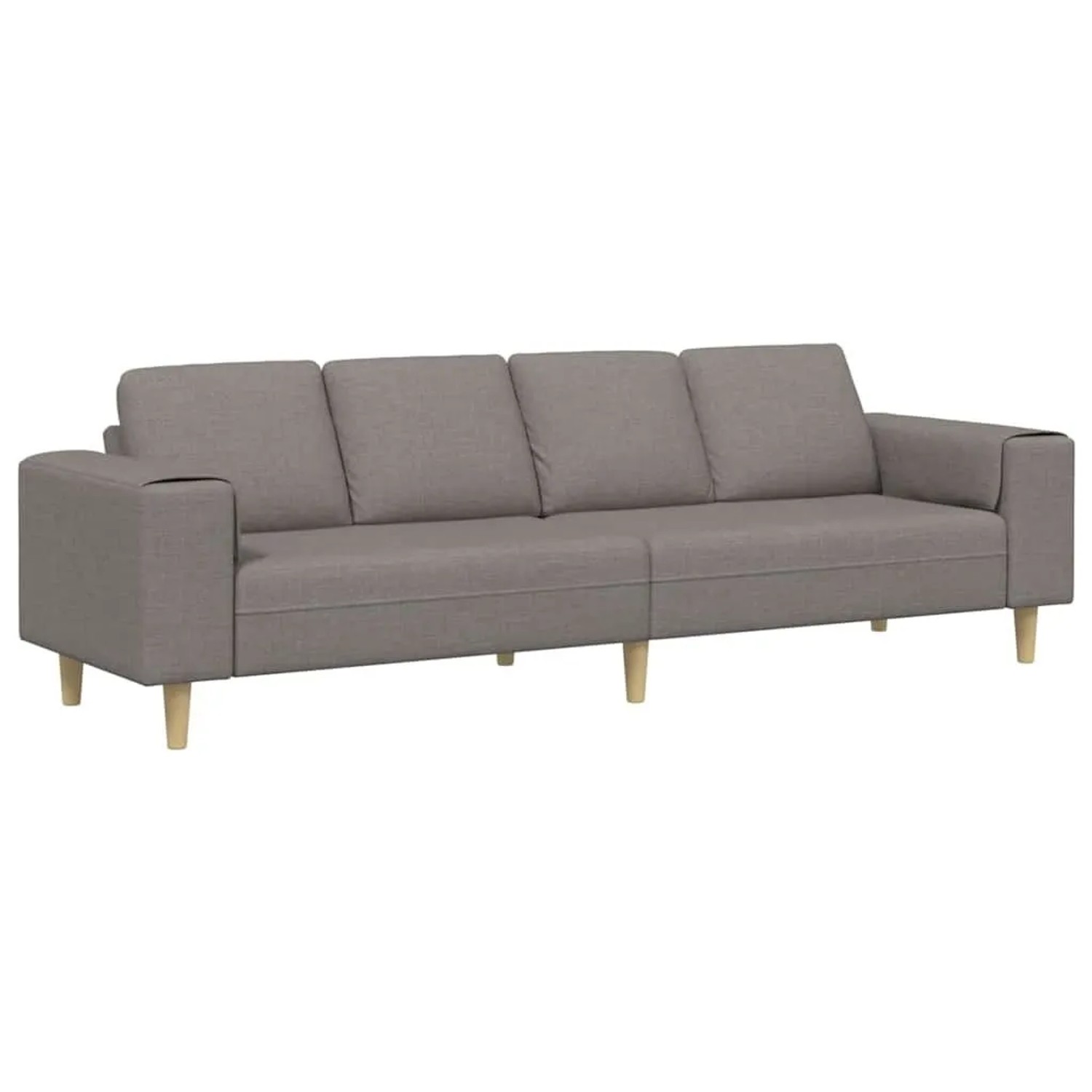 vidaXL Wohnzimmer Couch Taupe 250 x 77 x 76 cm Polyester 3335086