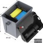 Heissner Durchlauffilter-Set FPU 10100 mit UVC-Klärer für Teiche bis 10.000 l, geöffnet mit Filtermedien.