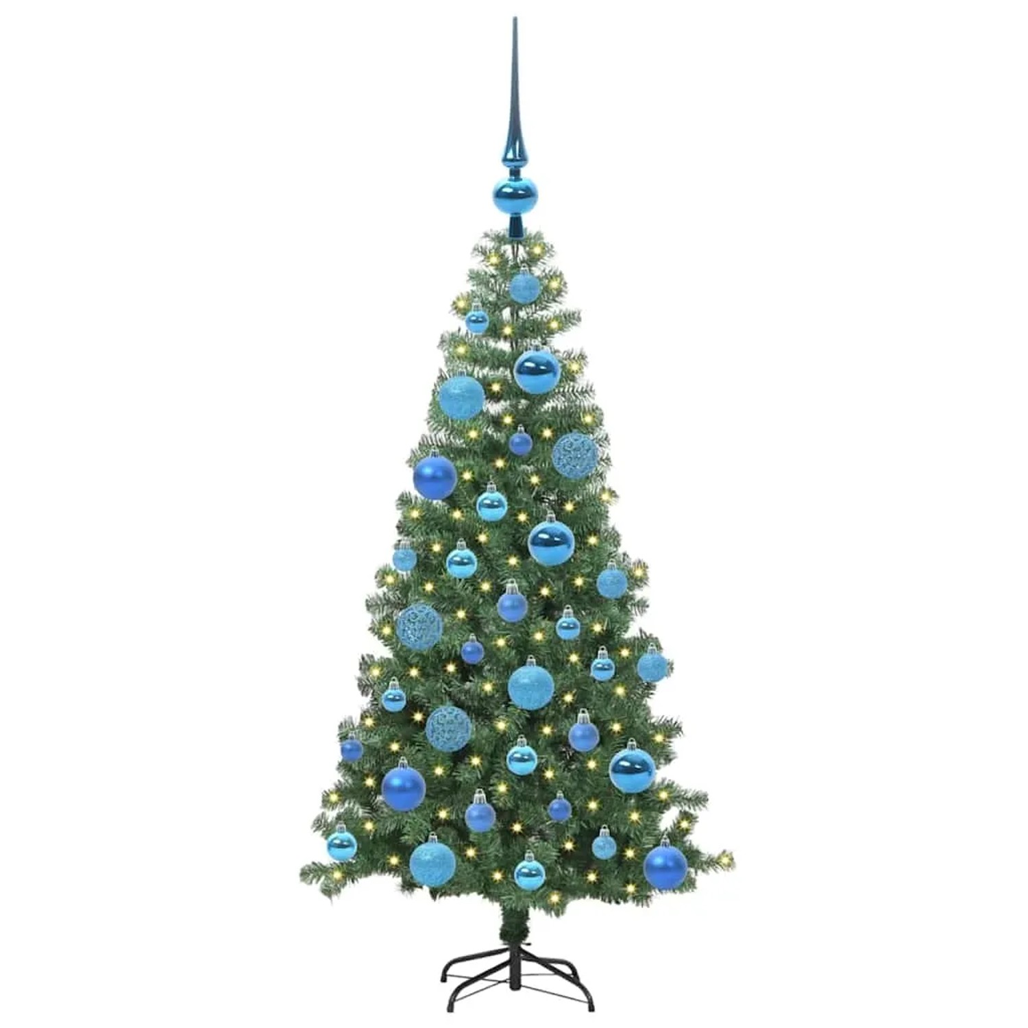 vidaXL Weihnachtsbaum mit 150 LEDs mit Ständer Grün 120 cm PVC 3396365