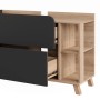 Vicco Waschbeckenunterschrank Karen, Sonoma/Anthrazit, mit offenen Fächern und Schubladen.