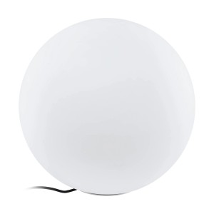 Weiße Eglo LED Außen-Kugelleuchte Monterolo-Z, smarte, steuerbare Gartenleuchte mit Ø 50 cm.