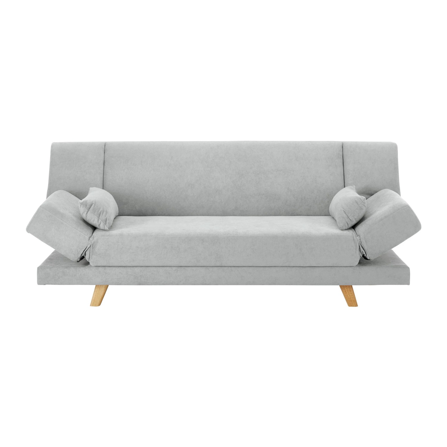 Bessagi Home Schlafsofa Funky Hellgrau Webstoff
