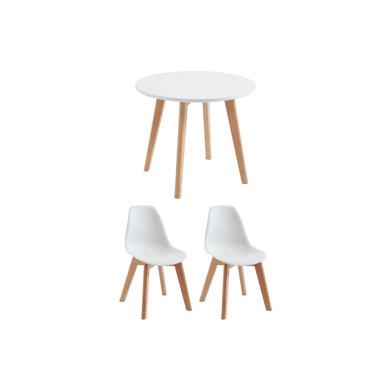 Vente-unique Essgruppe Louloune Weiß 60 cm