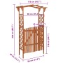 vidaXL Pergola mit Tor aus Tannenholz, 116x40x204 cm, ideal als Rankhilfe im Garten.