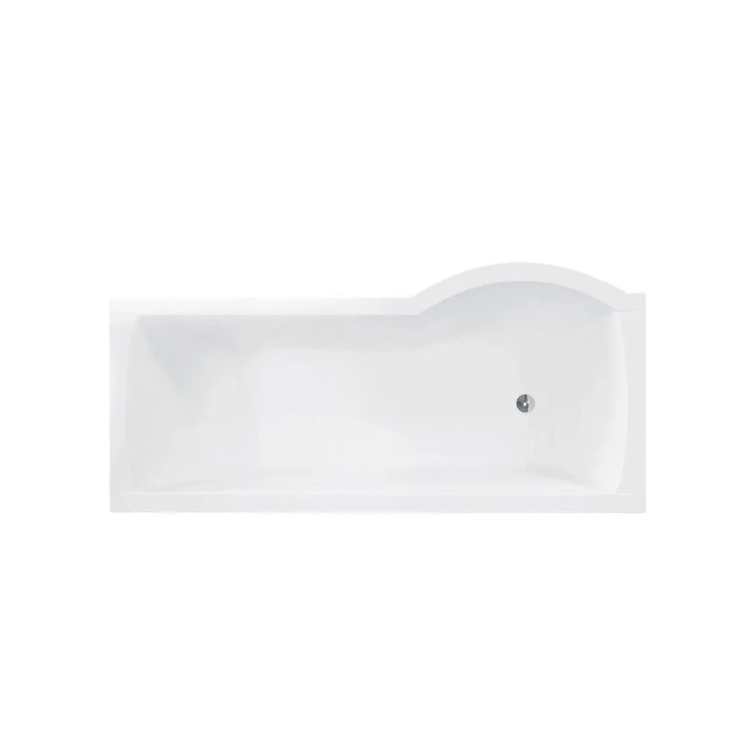 Bad Land Rechteck-Badewanne 150x70 Links mit Glasabtrennung inkl. Ablauf & Füße