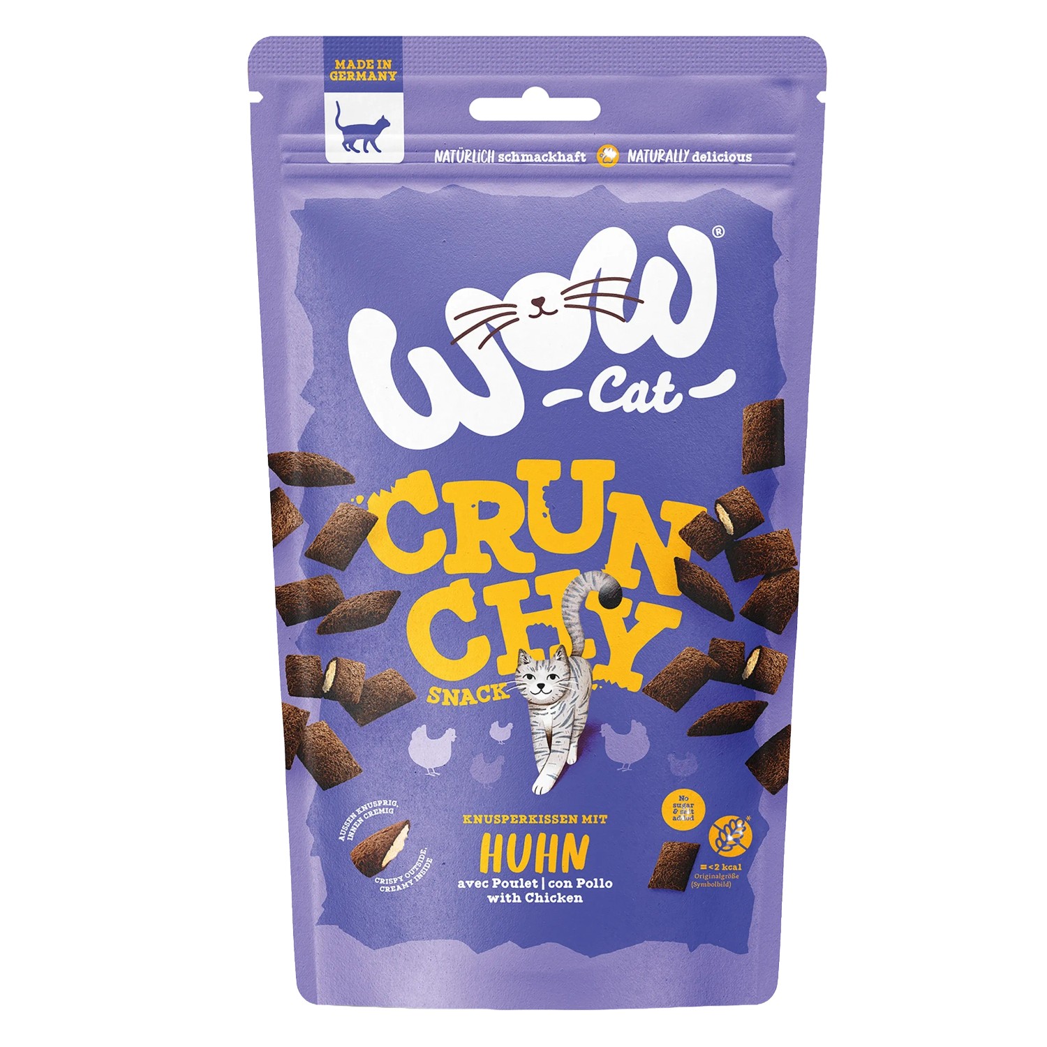 Wow Cat Katzenleckerlies & Katzensnacks Crunchy Snack Huhn 60 g