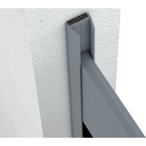 ZacAlu Wandanschlussleiste, anthrazit, zur Zaunbefestigung an der Wand.