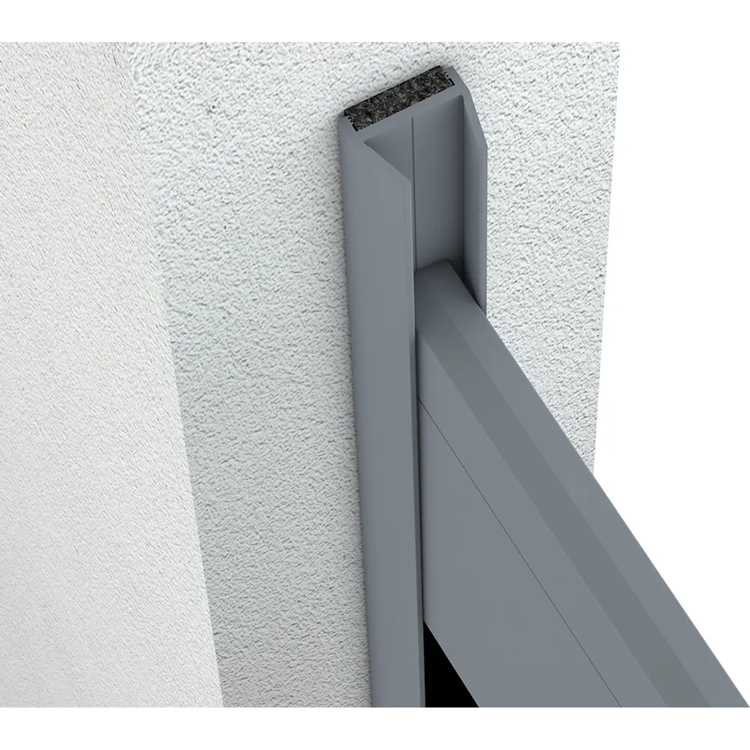 ZacAlu Wandanschlussleiste, anthrazit, zur Zaunbefestigung an der Wand.