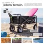 Tectake Bollerwagen Leon Faltbar Mit Bremsen und Gummierten Kunststoffrädern 91 x 53 50 x 101 cm Schwarz_7