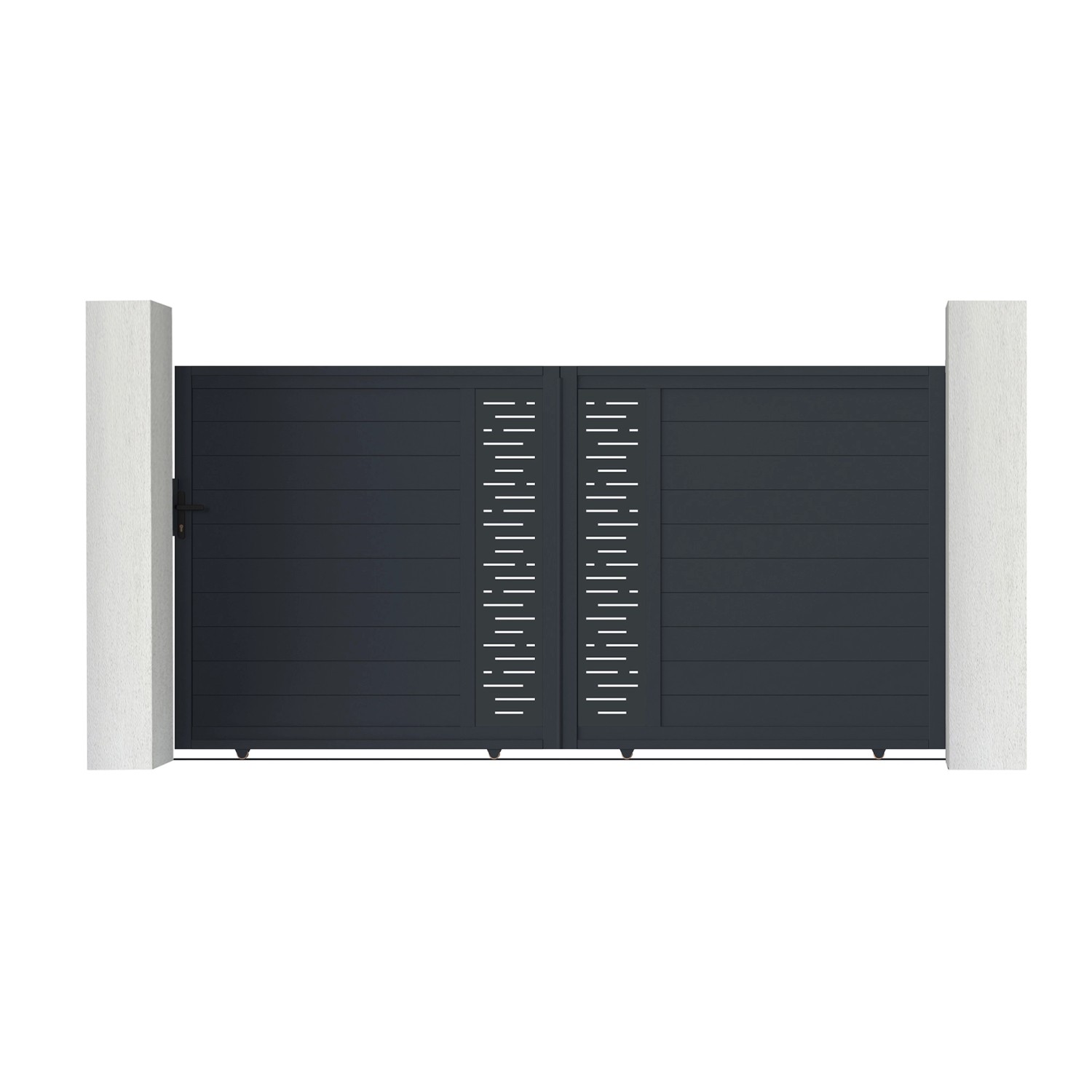 Casanoov Schiebetor 3 5M Arlberg H 180Cm & Gartentür 1M Arlberg H 180Cm Alu günstig online kaufen
