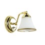 EASYLIGHT Wandleuchte mit Schalter Metall Glas 11 cm Breit in Gold E14 Jugendstil Grando_2