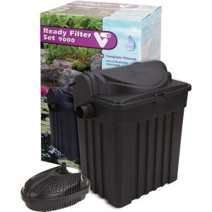 VT Teichfilter-Set Ready 9000: Komplettes Filtersystem mit Pumpe, Schlauch und UV-C für klare Teiche.