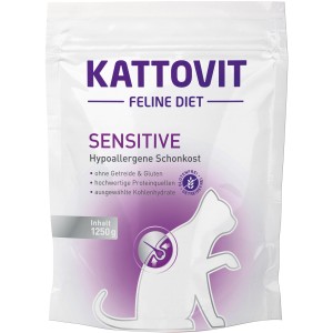 Kattovit Sensitive Katzenfutter, 1,25kg Packung, hypoallergen und getreidefrei.