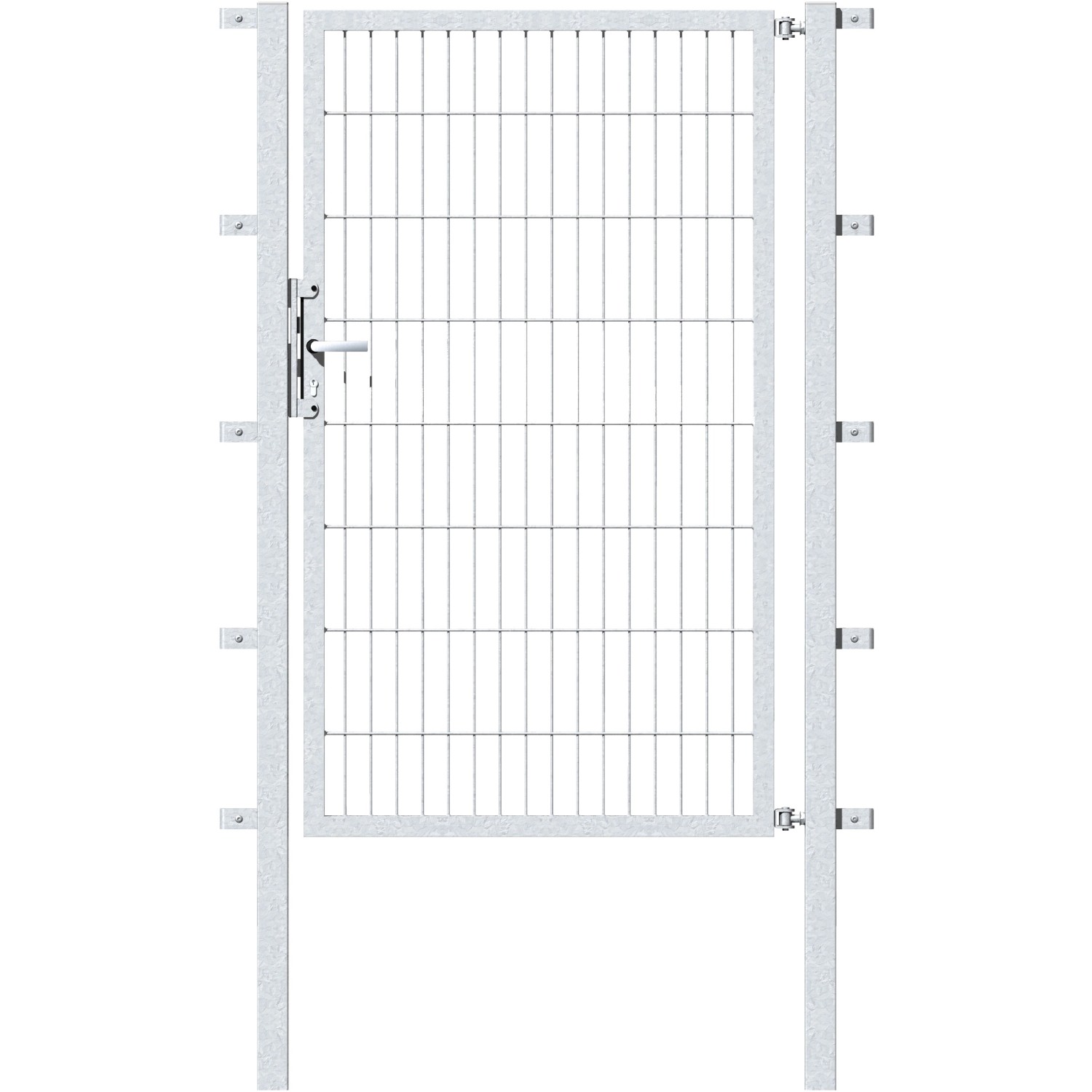 Metallzaun Einzeltor für Doppelstabmatte Feuerverzinkt 180 cm x 100 cm günstig online kaufen