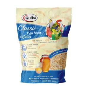 Quiko Classic Eifutter für Ziervögel, 125g Packung. Ergänzungsfutter mit Eibiskuit und Honig.
