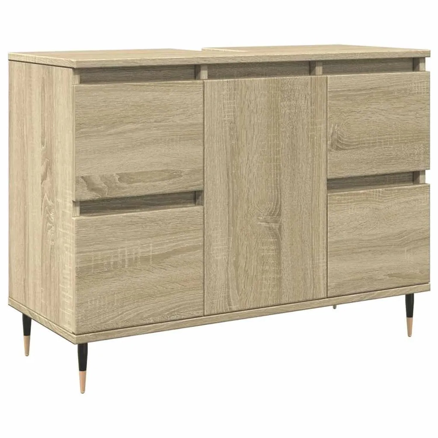 vidaXL Badschrank Sonoma-Eiche 80x33x60 cm Holzwerkstoff 849682