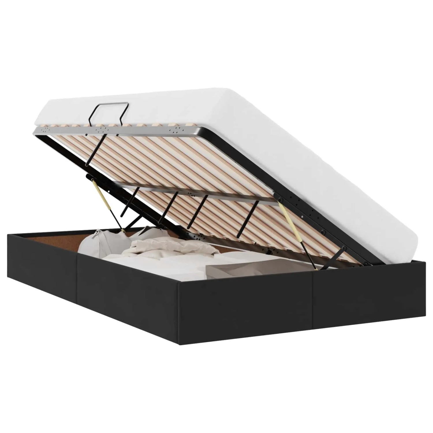 vidaXL Aufbewahrungsbett mit Kopfteil Schwarz 120 x 200 cm Samt 3442876