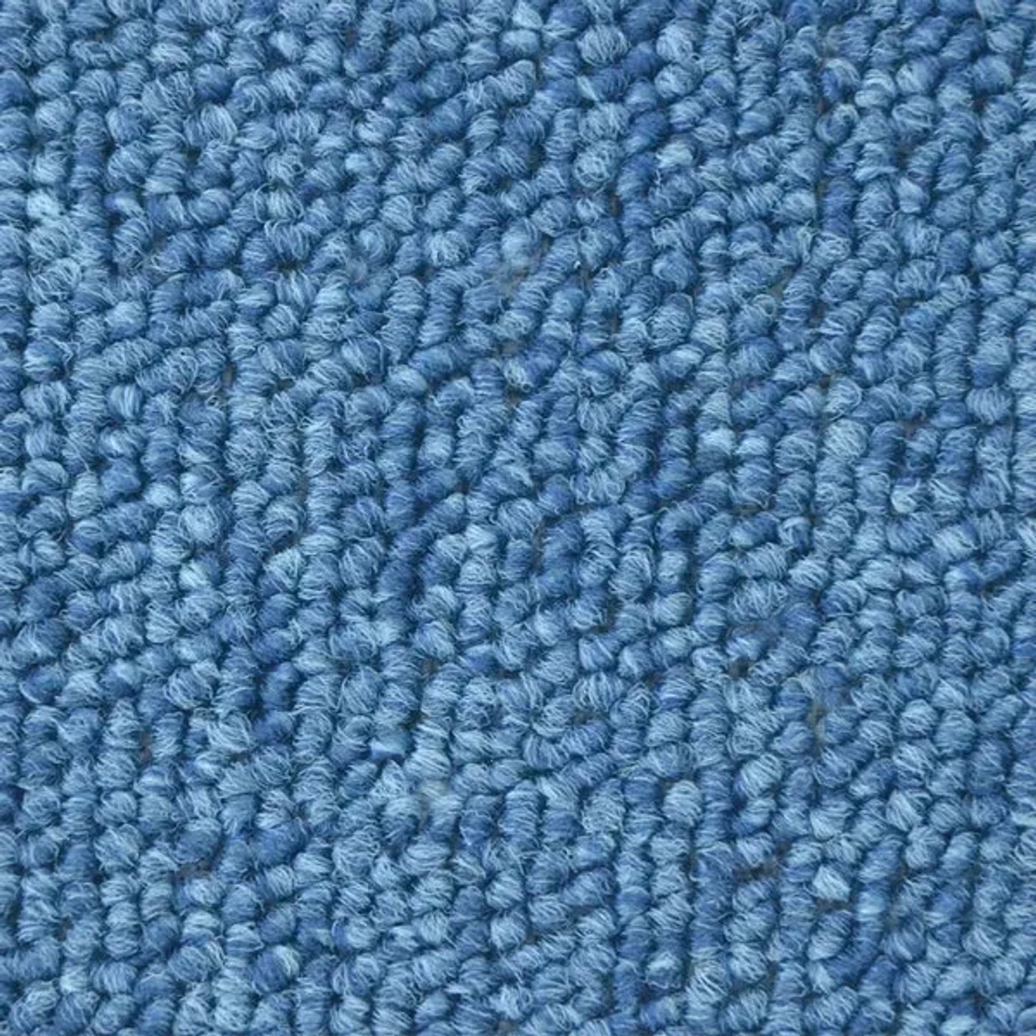 Detailaufnahme: Hellblauer Karat Teppichläufer London mit Schlingenflor, 80x450 cm.
