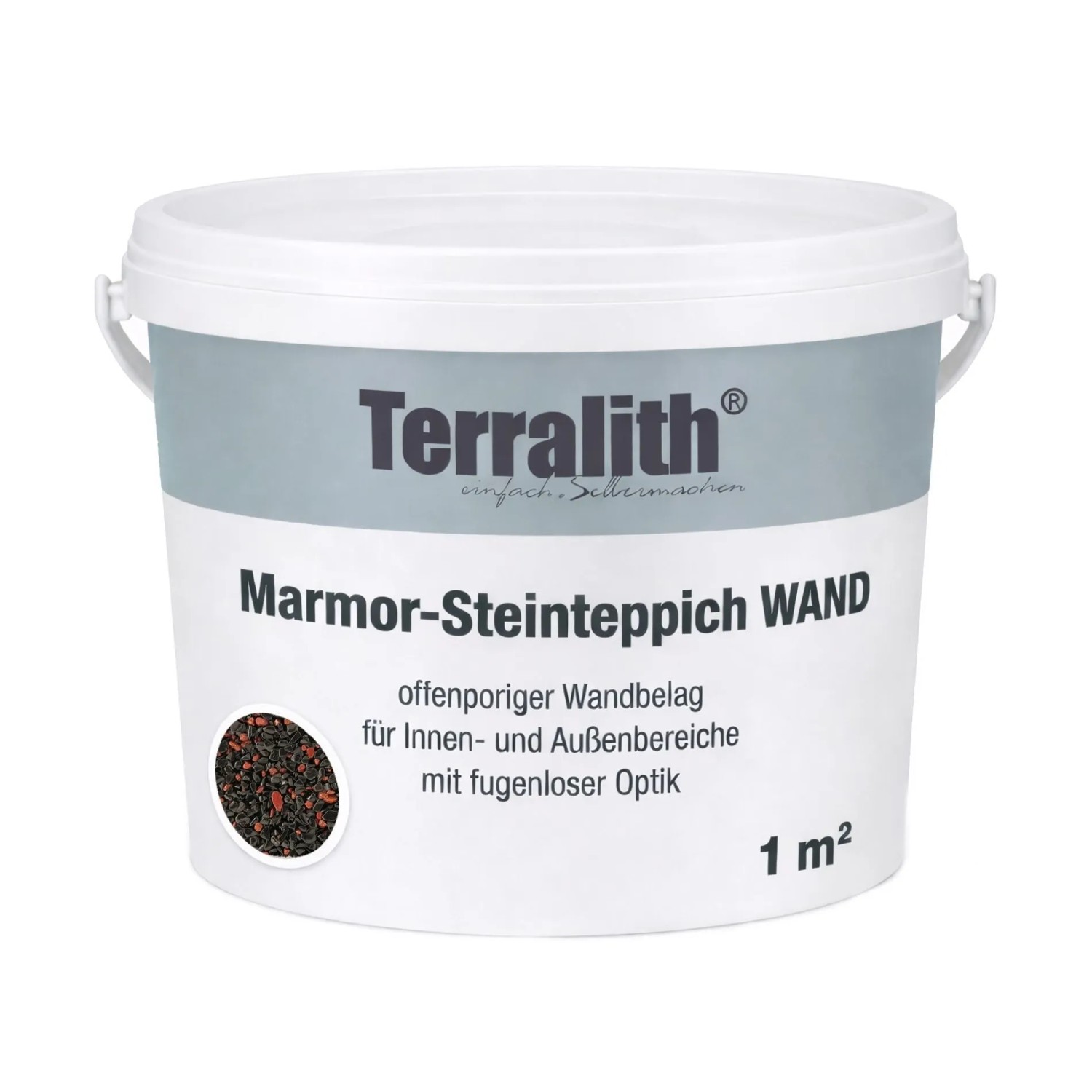 Terralith Metallic Steinteppich Wand Metallic Mix 101 für 1 m²