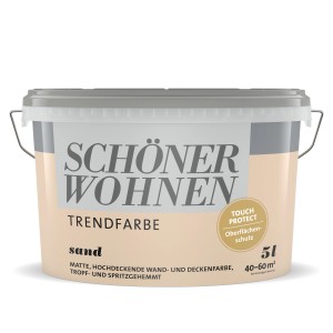 Schöner Wohnen Trendfarbe Sand matt, 5L Eimer für Wandfarben.