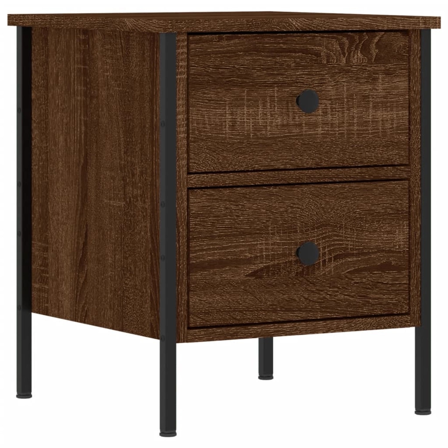 vidaXL Nachttisch Braun Eichen-Optik 40x42x50 cm Holzwerkstoff Modell 1 günstig online kaufen