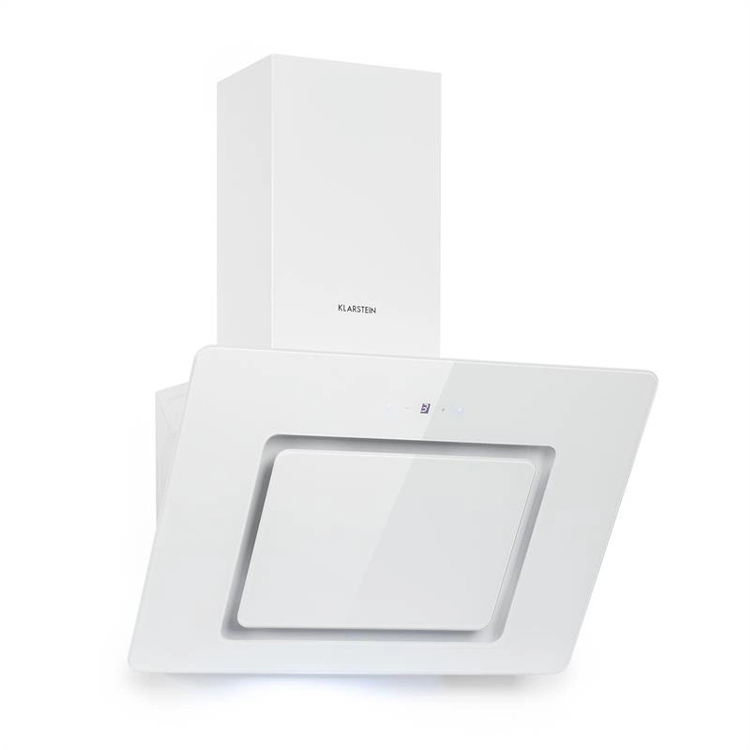 Klarstein Sofia 60 Dunstabzugshaube Kopffrei 300 m³/h Touch-Control Glasfront Weiß