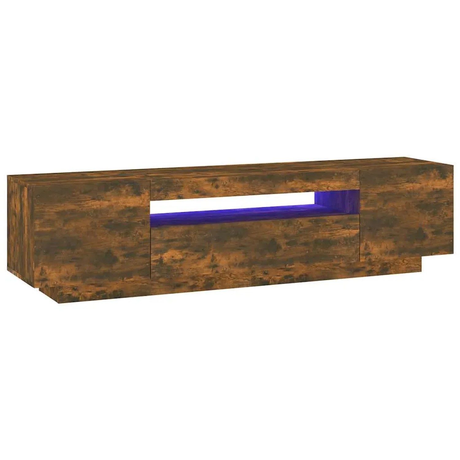 vidaXL TV-Schrank mit LED-Leuchten Räuchereiche 160x35x40 cm 815726