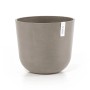 Ecopots Pflanztopf Oslo, braungrau, Ø 35cm. Zeitloser Blumentopf für Innen- und Außenbereich.