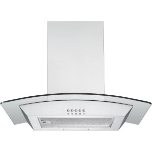 Respekta Dunstabzugshaube CH0160IXB 60 cm mit Glasschirm und Edelstahlgehäuse.