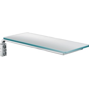 Hansgrohe Casetta Seifenschale E Chrom für Brausestange, Ablage aus Glas.