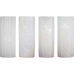 Metrox Keramik-Luftbefeuchter mit Relief, verschiedene Designs.