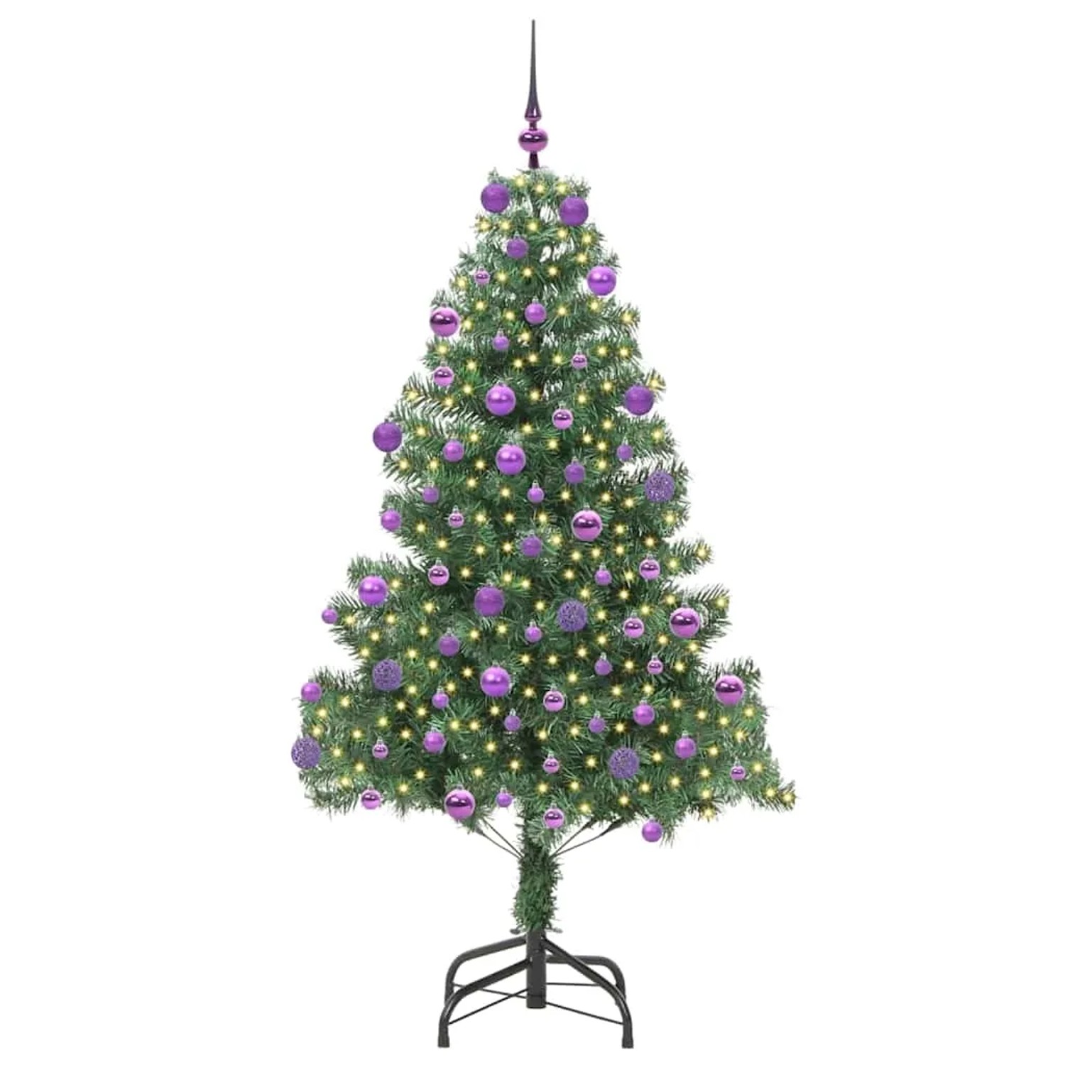 vidaXL Weihnachtsbaum mit 300 LEDs mit Ständer Grün 180 cm PVC 3396386