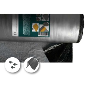 Alpholz Dacheindeckung KSK selbstklebend, anthrazit, für Flach- & Pultdächer ohne Blendbretter, 16m².