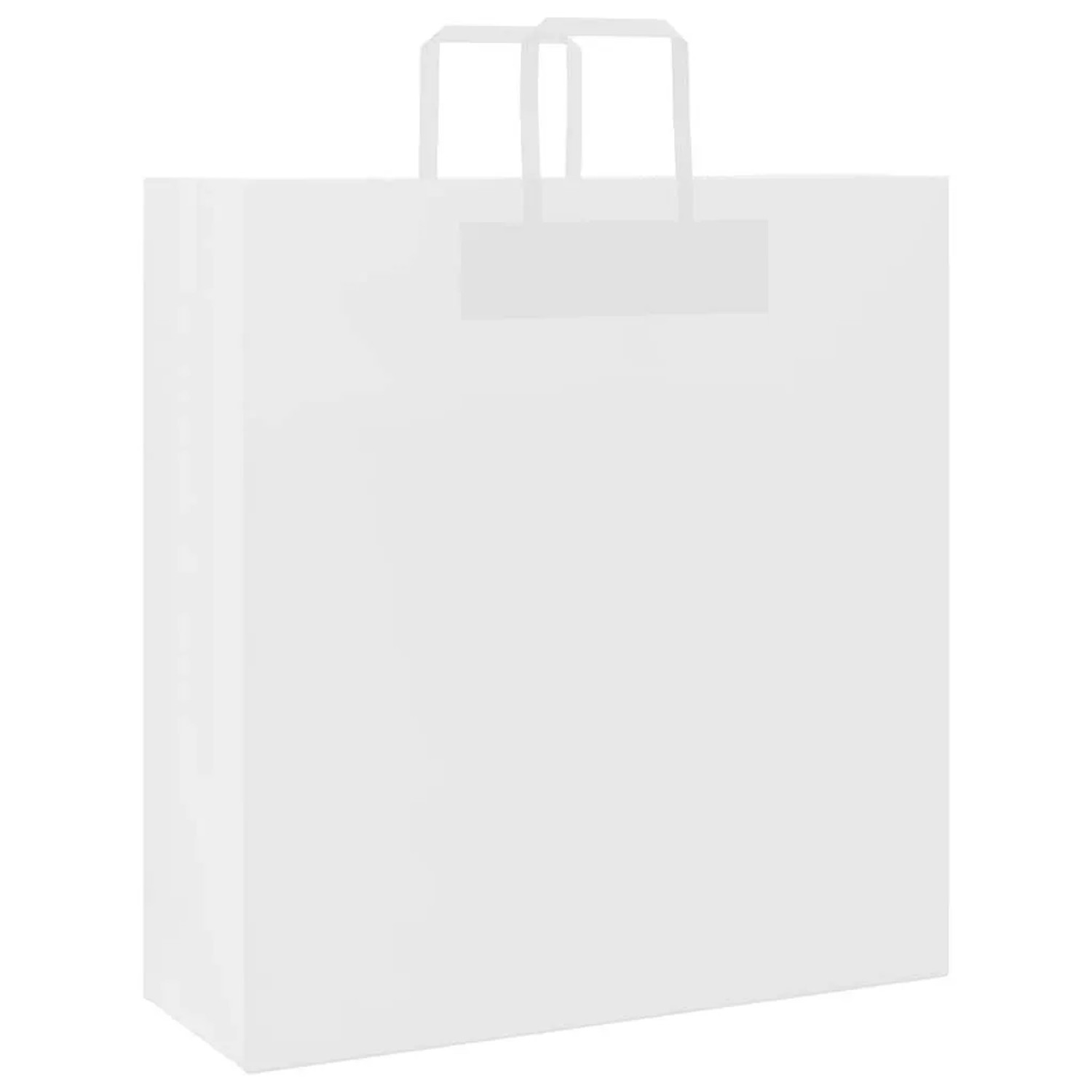 vidaXL Papiertragetaschen 250 Stk mit Henkeln Weiß 45x17x48 cm 4101849