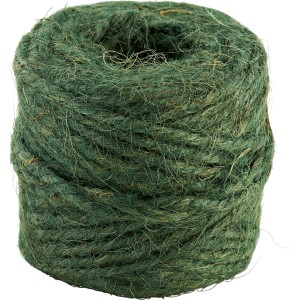 Rolle grünes Jutegarn, 30 m, für Gartenarbeiten und Dekorationen.