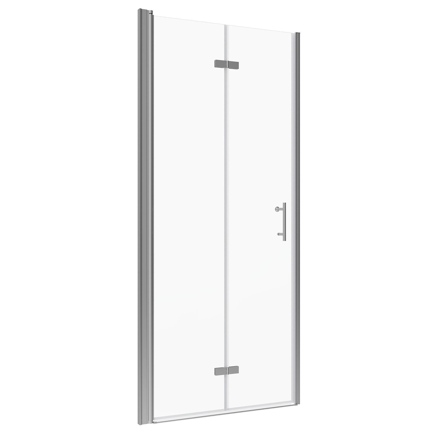 Aquabatos Falttür Nischentür 100 x 195 cm Duschtür aus 6 mm ESG Sicherheitsglas mit Nano Beschichtung Duschabtrennung Gl...