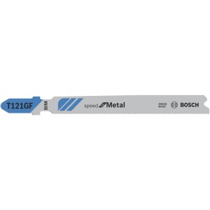 Bosch Stichsägeblatt T 121 GF, 3 Stück, für schnelle Schnitte in Metall.